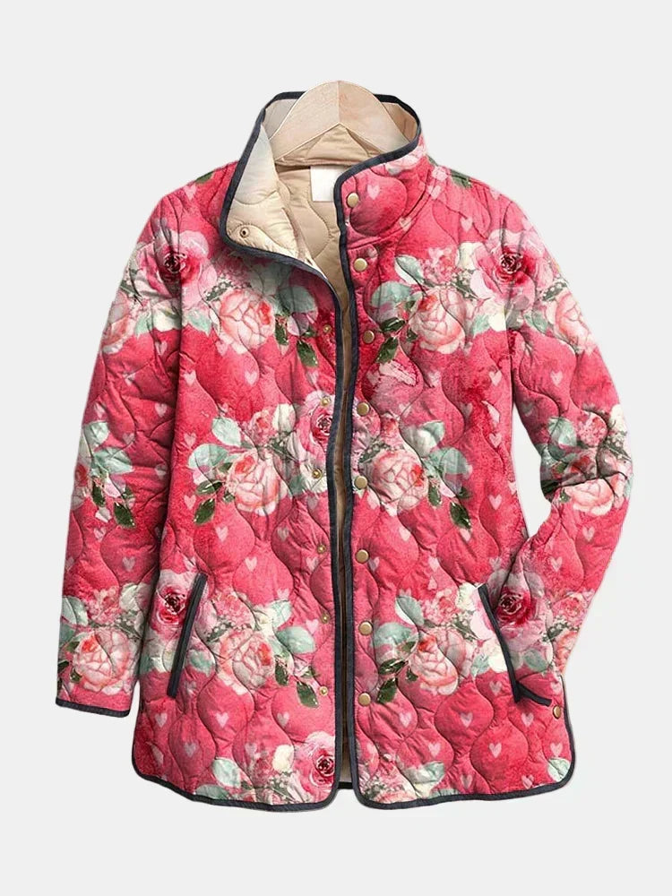 DELACROIX | Padded Jacket Powdered Roses Christine