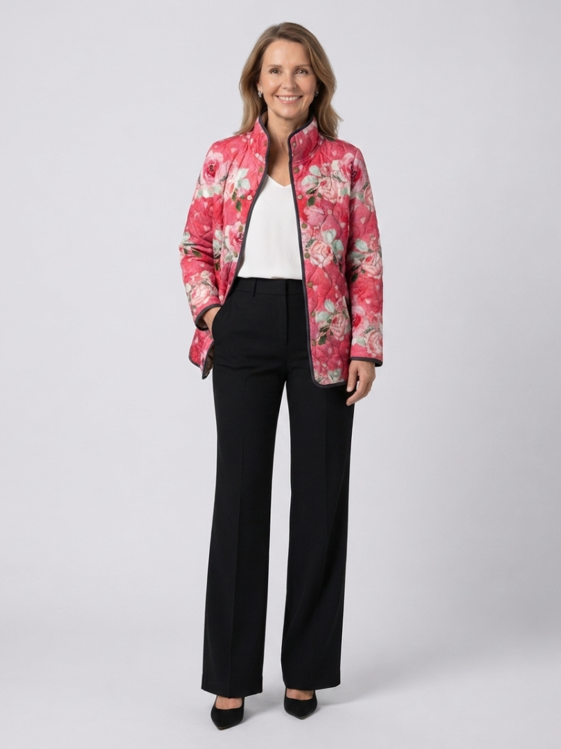 DELACROIX | Padded Jacket Powdered Roses Christine