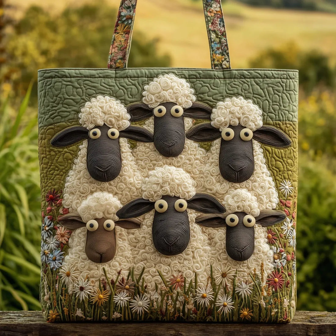 Handcrafted Bag with Five Brebis