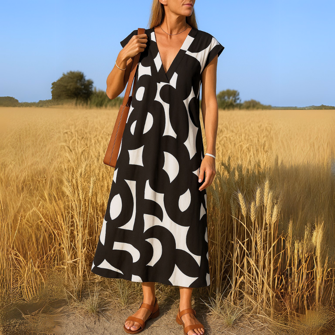 Valérie | Robe d'été à passants en V