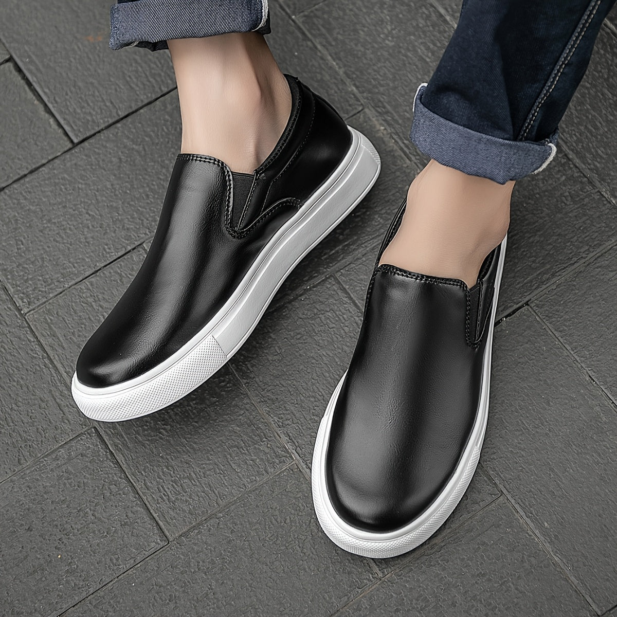 Casual Shoes in Leather enfiler