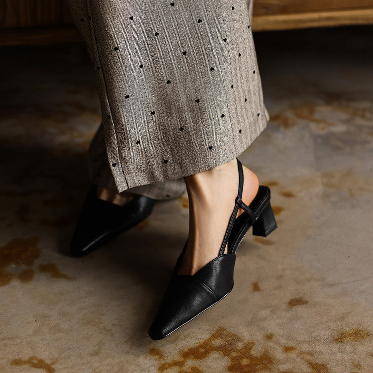 Serelle | Escarpins slingback en cuir