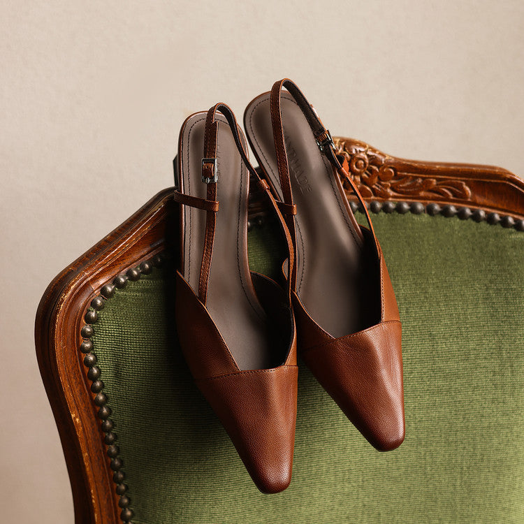Serelle | Escarpins slingback en cuir