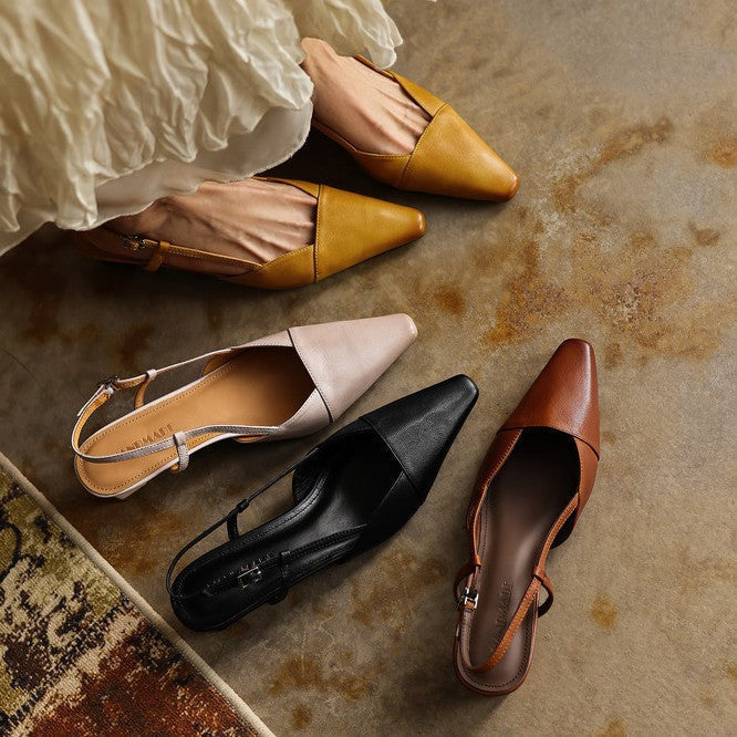 Serelle | Escarpins slingback en cuir