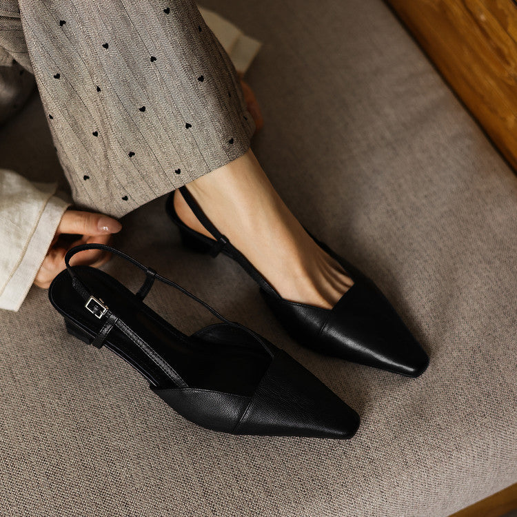 Serelle | Escarpins slingback en cuir