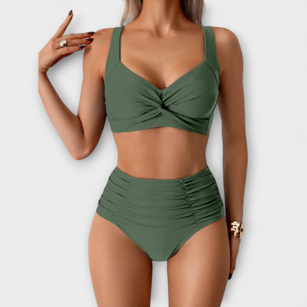 Zoe - Maillot de bain bandeau à volants