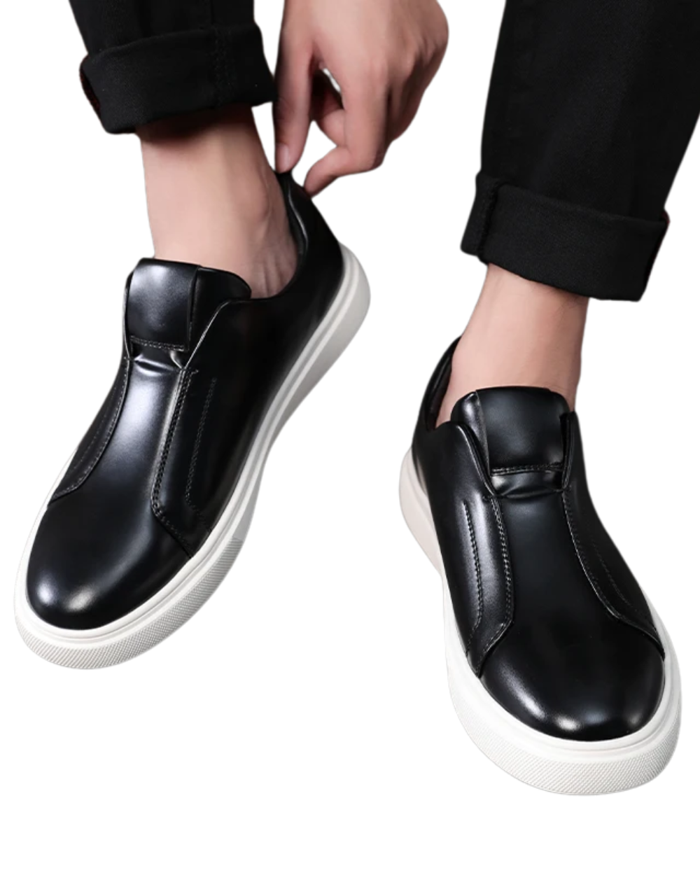 Shoes in Leather Casual enfiler