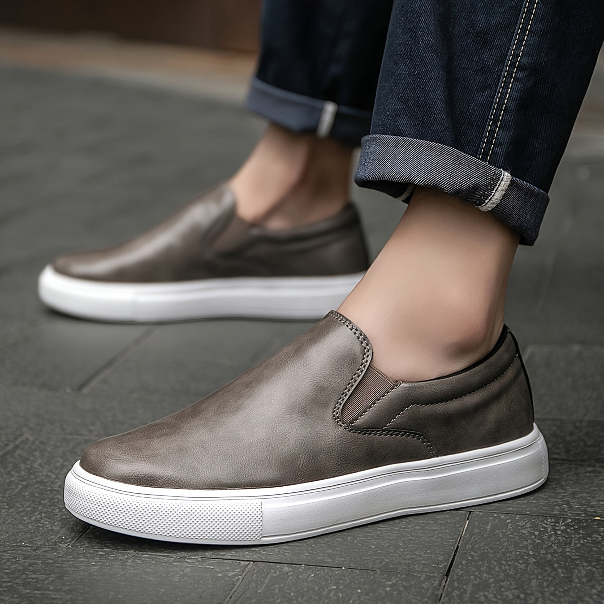Casual Shoes in Leather enfiler