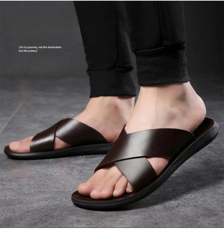 Sandals in Leather Elegantes