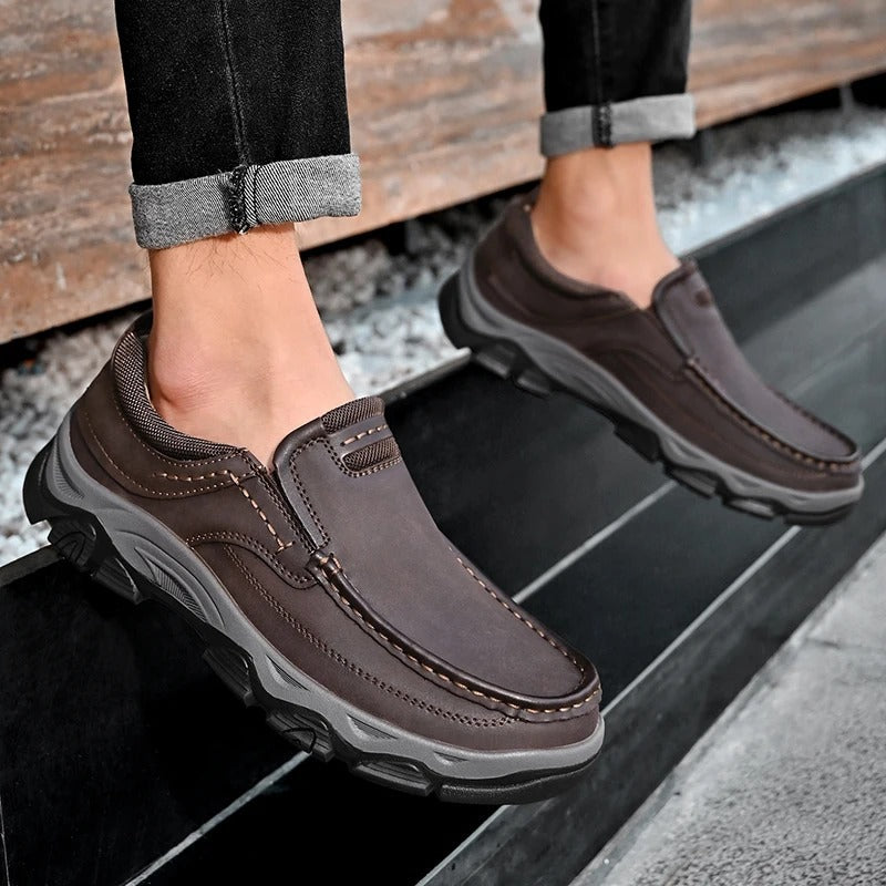 Shoes Elegantes in Leather Slip-On