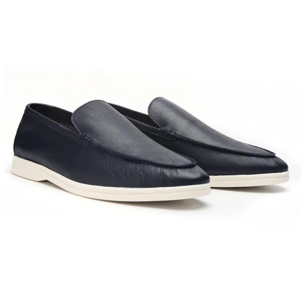 Loafers in Leather of vache