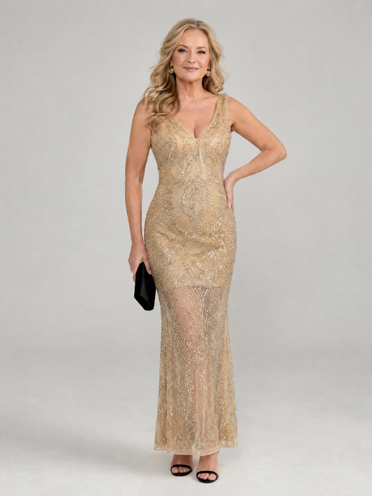Sirea | Robe midi transparente à sequins