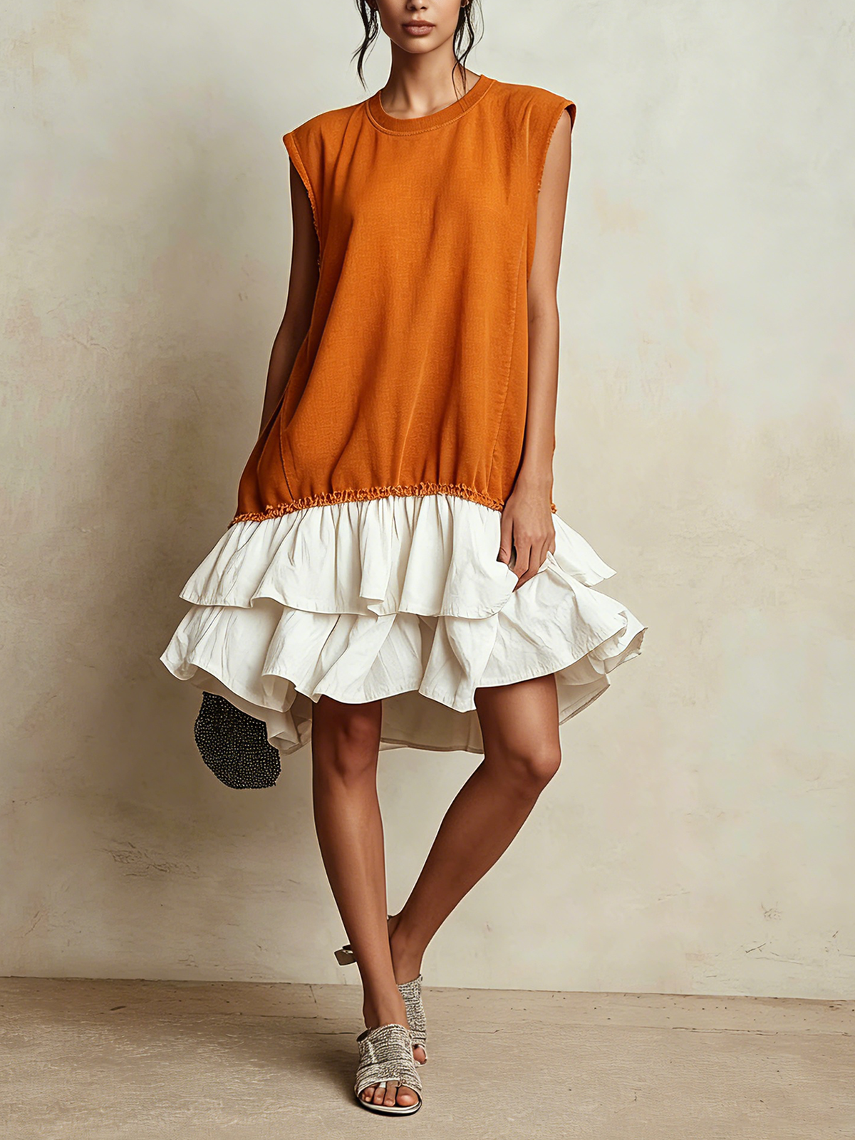 Ilaria | Casual Color Block Dress, Loose Fit, Vacation Style