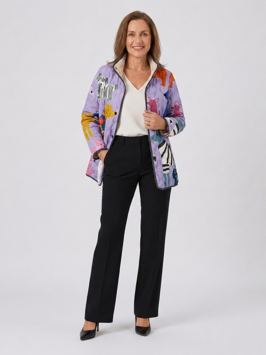 DELACROIX | Quilted Jacket Little Dogs Michèle