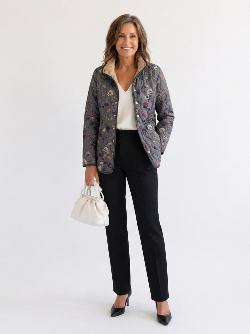 | Quilted Jacket with Dried Flowers Nathalie