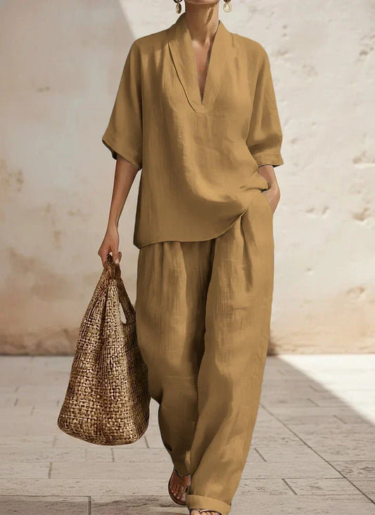 | Ensemble deux pièces en lin sans effort Lilly