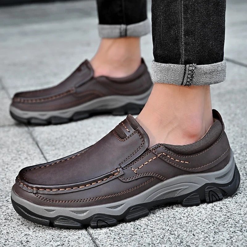 Shoes Elegantes in Leather Slip-On