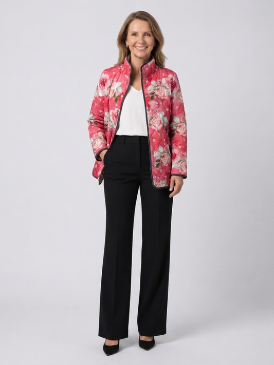 DELACROIX | Padded Jacket Powdered Roses Christine