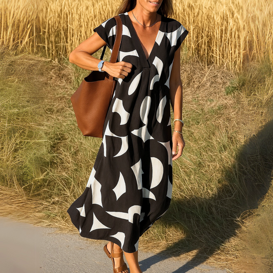 Valérie | Robe d'été à passants en V