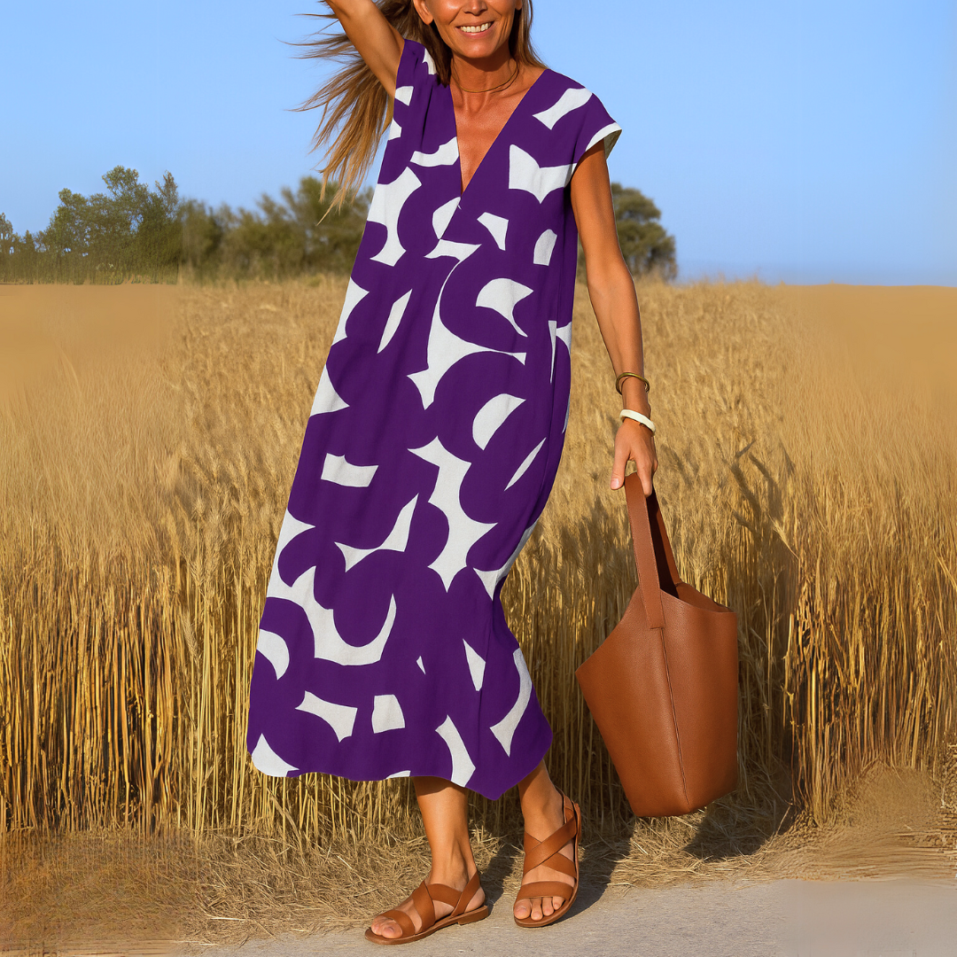 Valérie | Robe d'été à passants en V