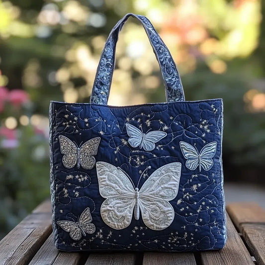 Sac en cuir argenté