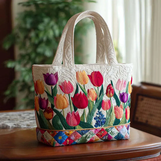 Padded Bag with of Tulipes
