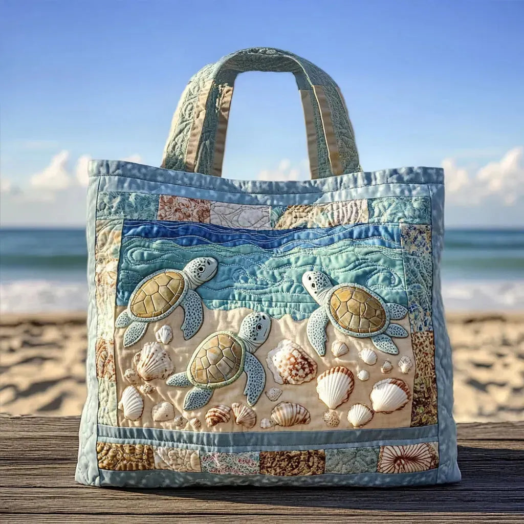 Bag in Fabric Padded Handcrafted with Turtle