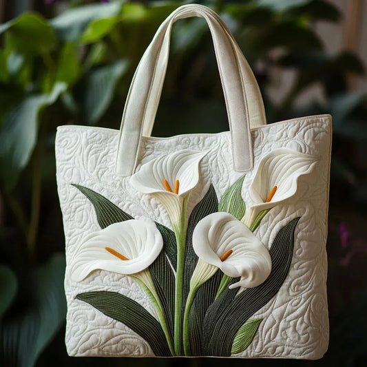 Quilted Bag Handcrafted with Grosse Knit White