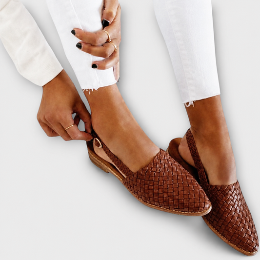 Simone | Mocassins tissés avec bride arrière