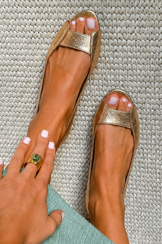 Adelina | Sandals Dorées Comfort Chic
