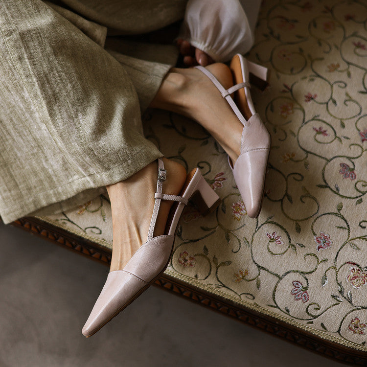 Serelle | Escarpins slingback en cuir