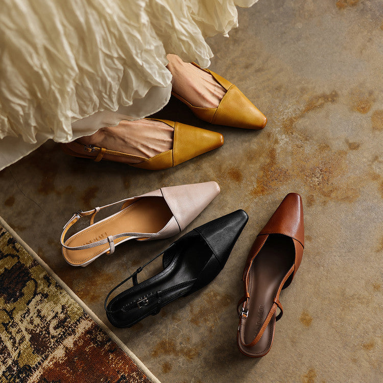 Serelle | Escarpins slingback en cuir