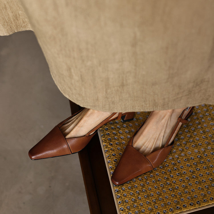 Serelle | Escarpins slingback en cuir