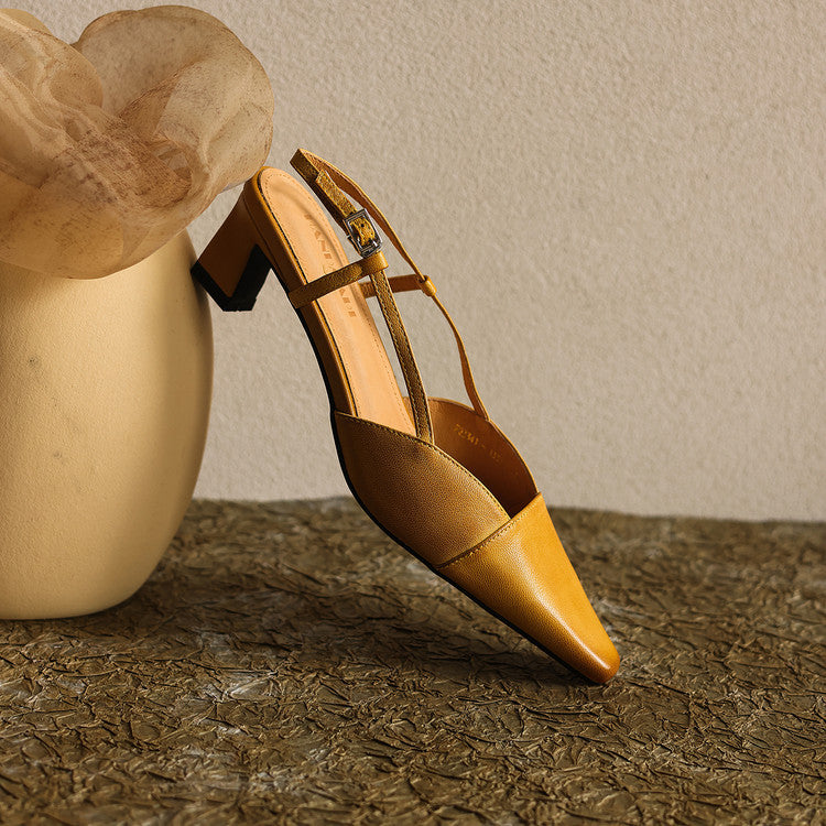 Serelle | Escarpins slingback en cuir
