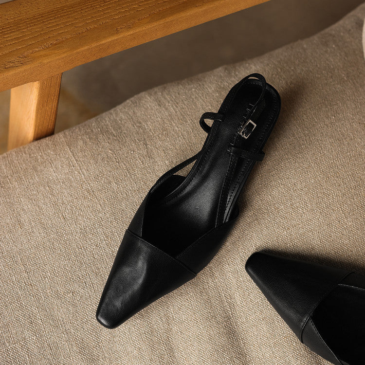 Serelle | Escarpins slingback en cuir
