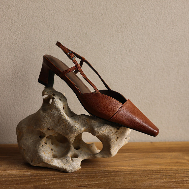 Serelle | Escarpins slingback en cuir