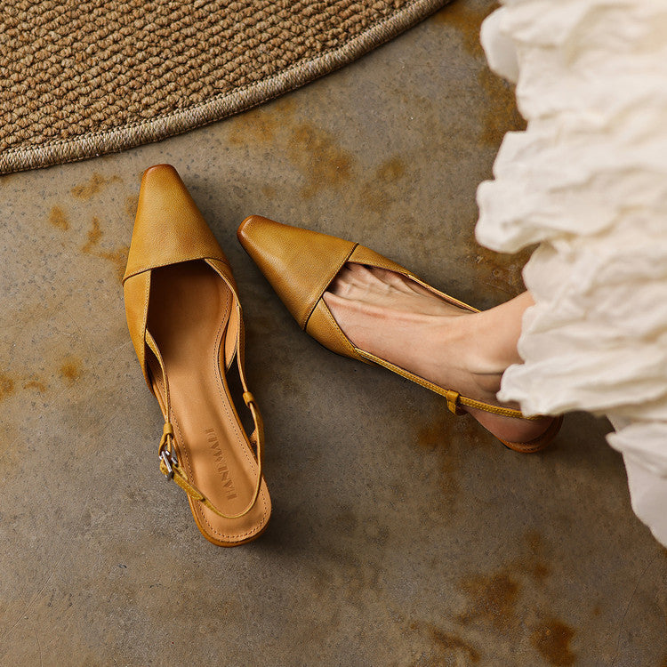 Serelle | Escarpins slingback en cuir