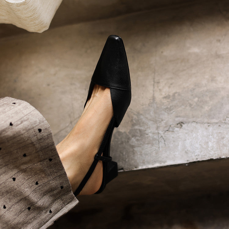 Serelle | Escarpins slingback en cuir