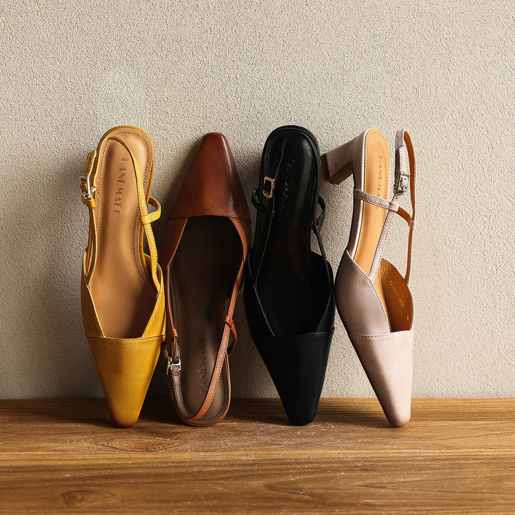 Serelle | Escarpins slingback en cuir