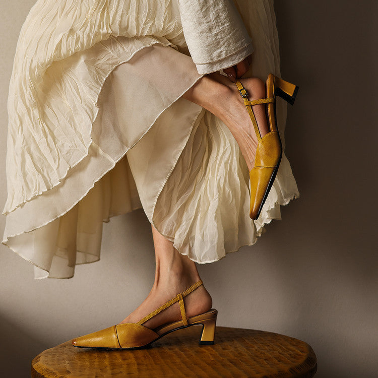 Serelle | Escarpins slingback en cuir