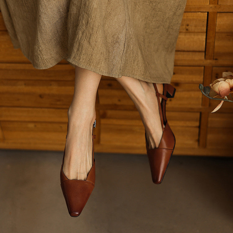 Serelle | Escarpins slingback en cuir