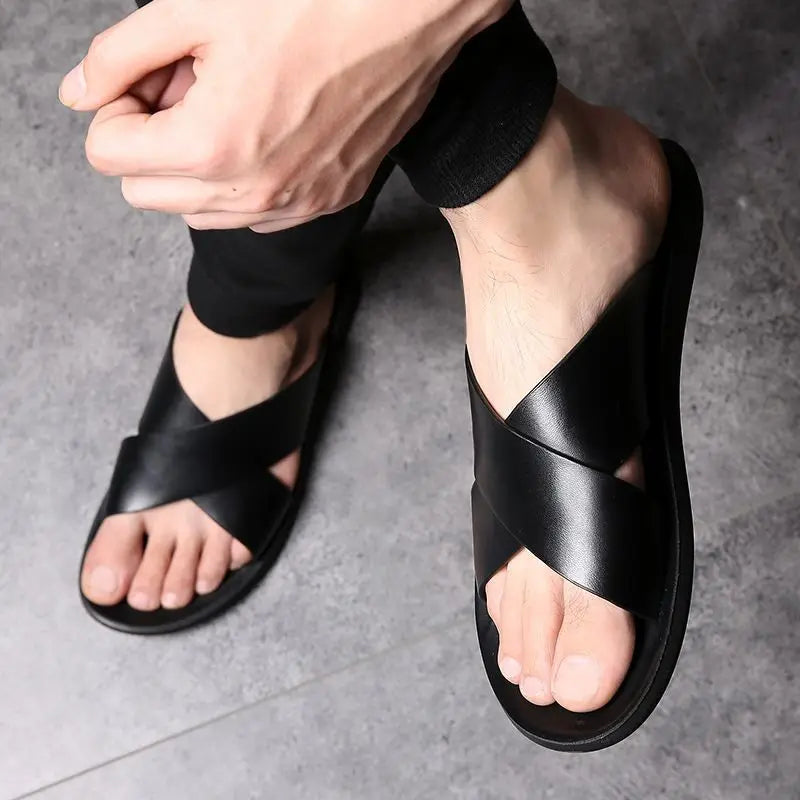 Sandals in Leather Elegantes