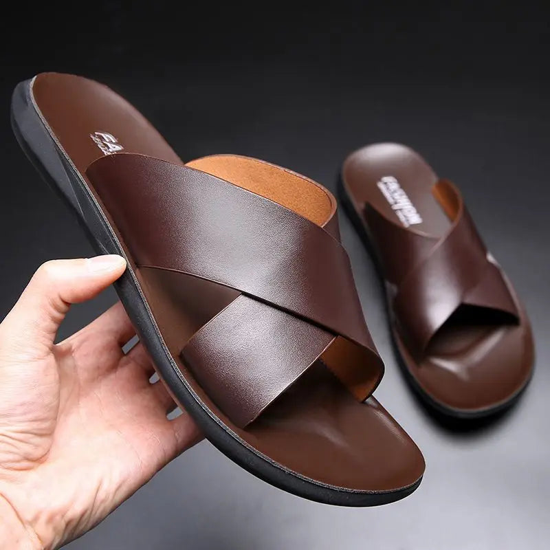 Sandals in Leather Elegantes