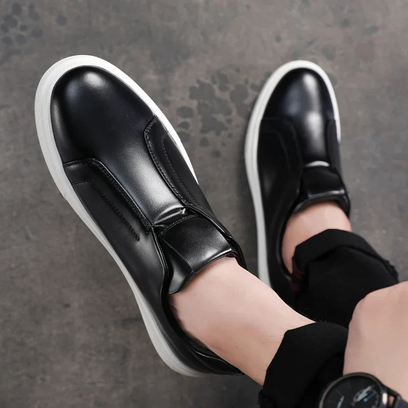 Shoes in Leather Casual enfiler