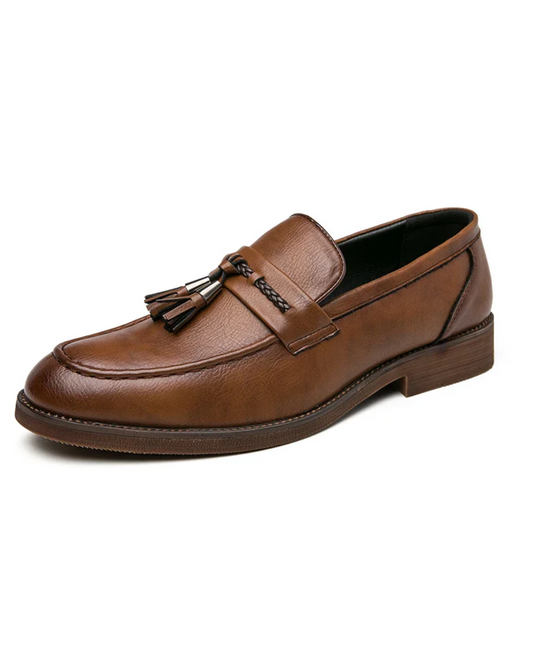 Loafers in Leather with pompons