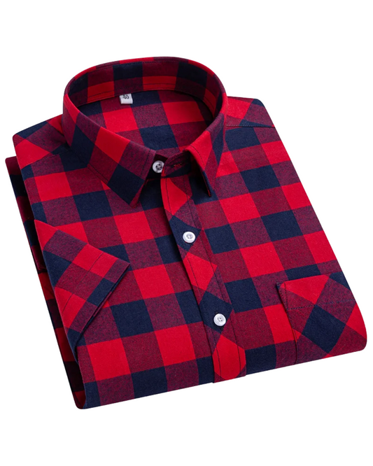 Shirt Check in Cotton Short-Sleeve