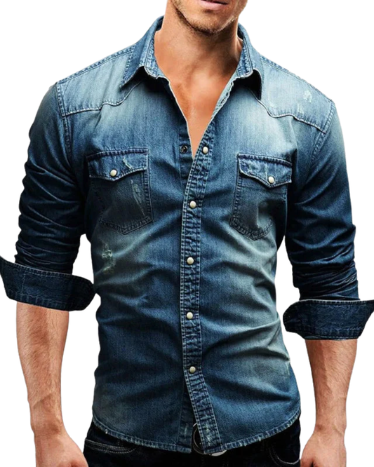 Shirt in Denim Elegant