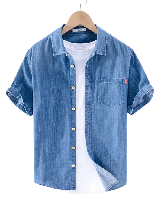 Shirt in Denim Short-Sleeve