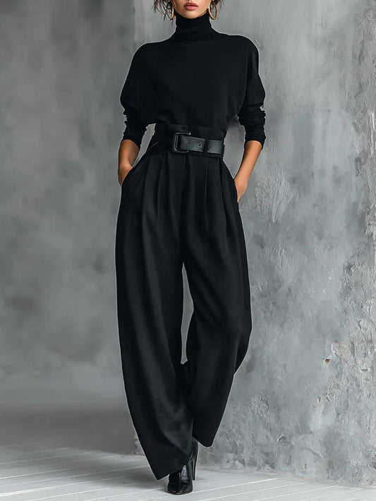 Ensemble col roulé et pantalon droit Cyrielle